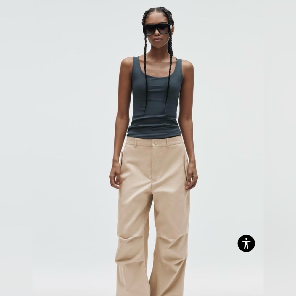 Zara Grey ELASTIC TOP WITH WIDE STRAPS